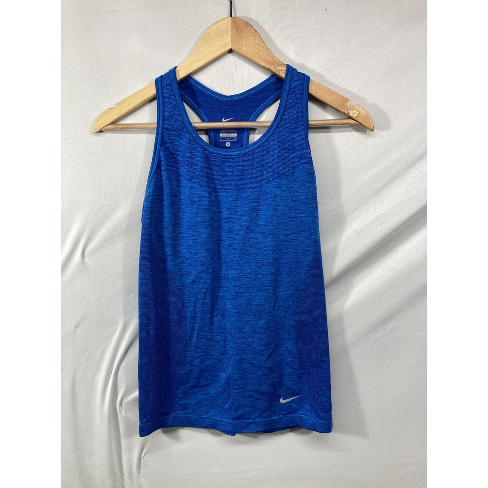 NIKE Dri-fit Womens Racerback Jersey Tank Top, Royal Blue, Small